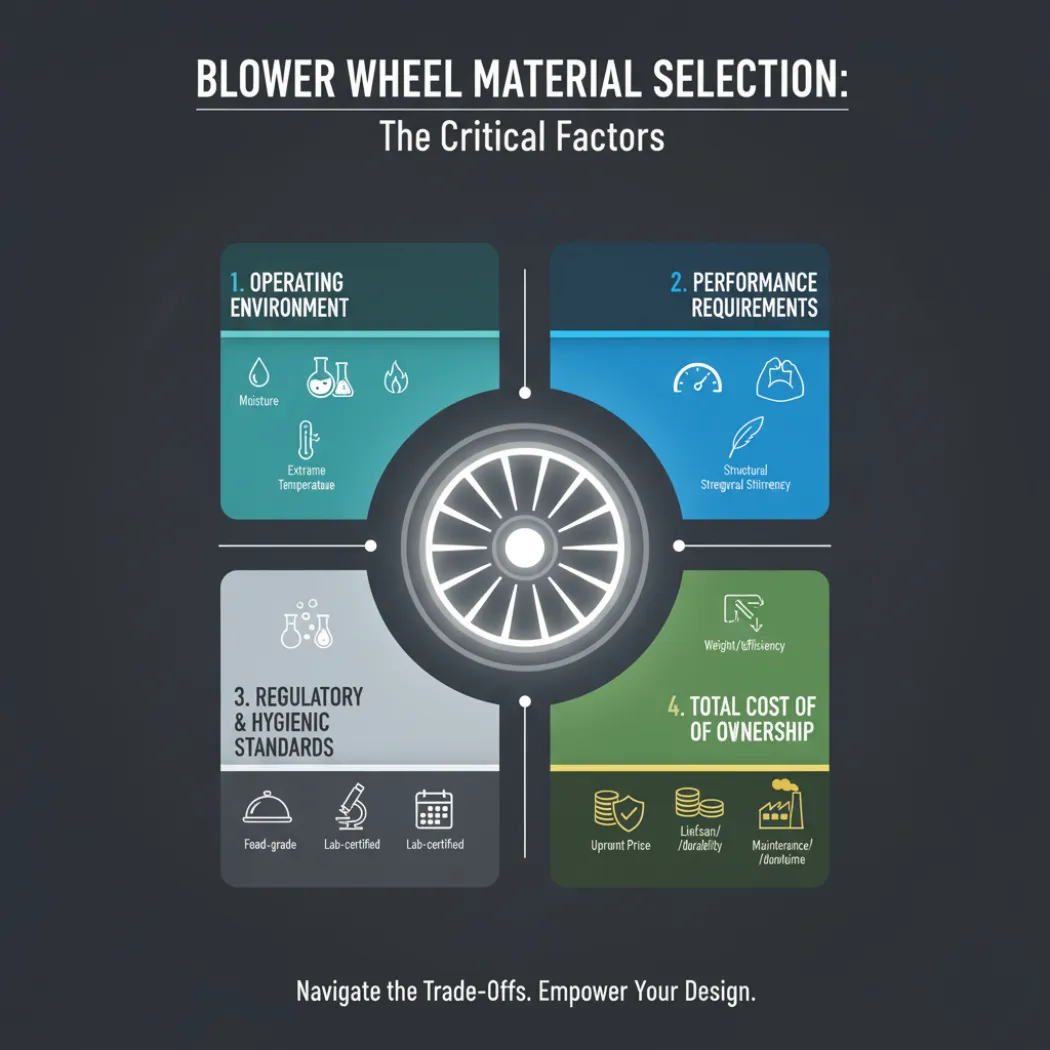 What Are the Key Factors in Selecting a Blower Wheel Material